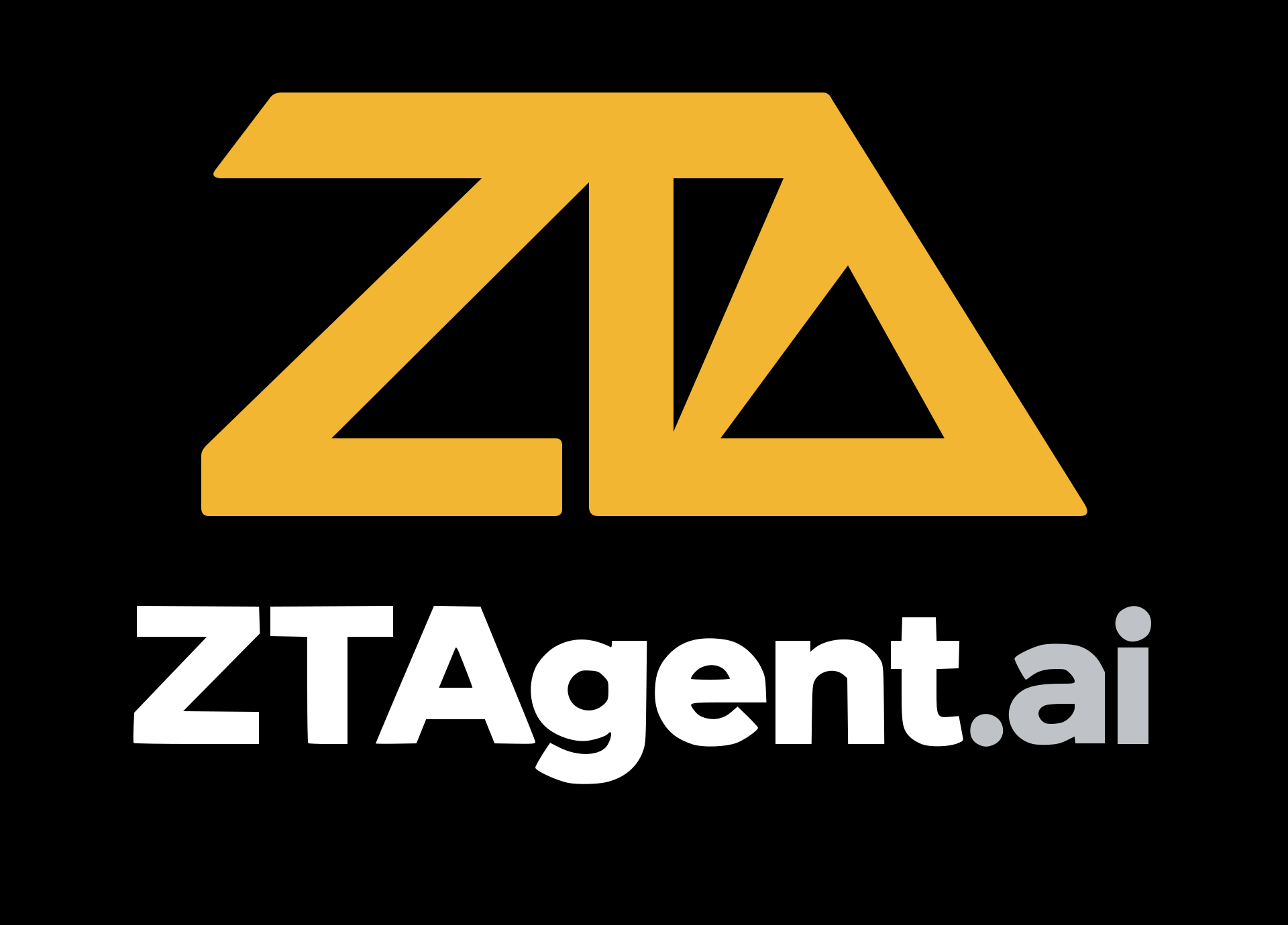 Solid-background stacked logos: Gold on black